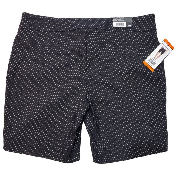 Hilary Radley Bermuda Shorts Womens XXL Navy/Off-White Stretch Preppy Beach NEW - Picture 2 of 13